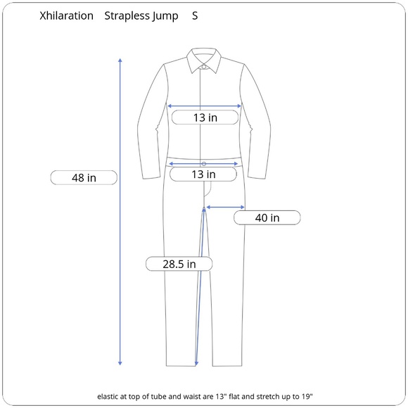 NWOT Xhilaration Wide Leg Strapless Tube Jumpsuit - Picture 2 of 2